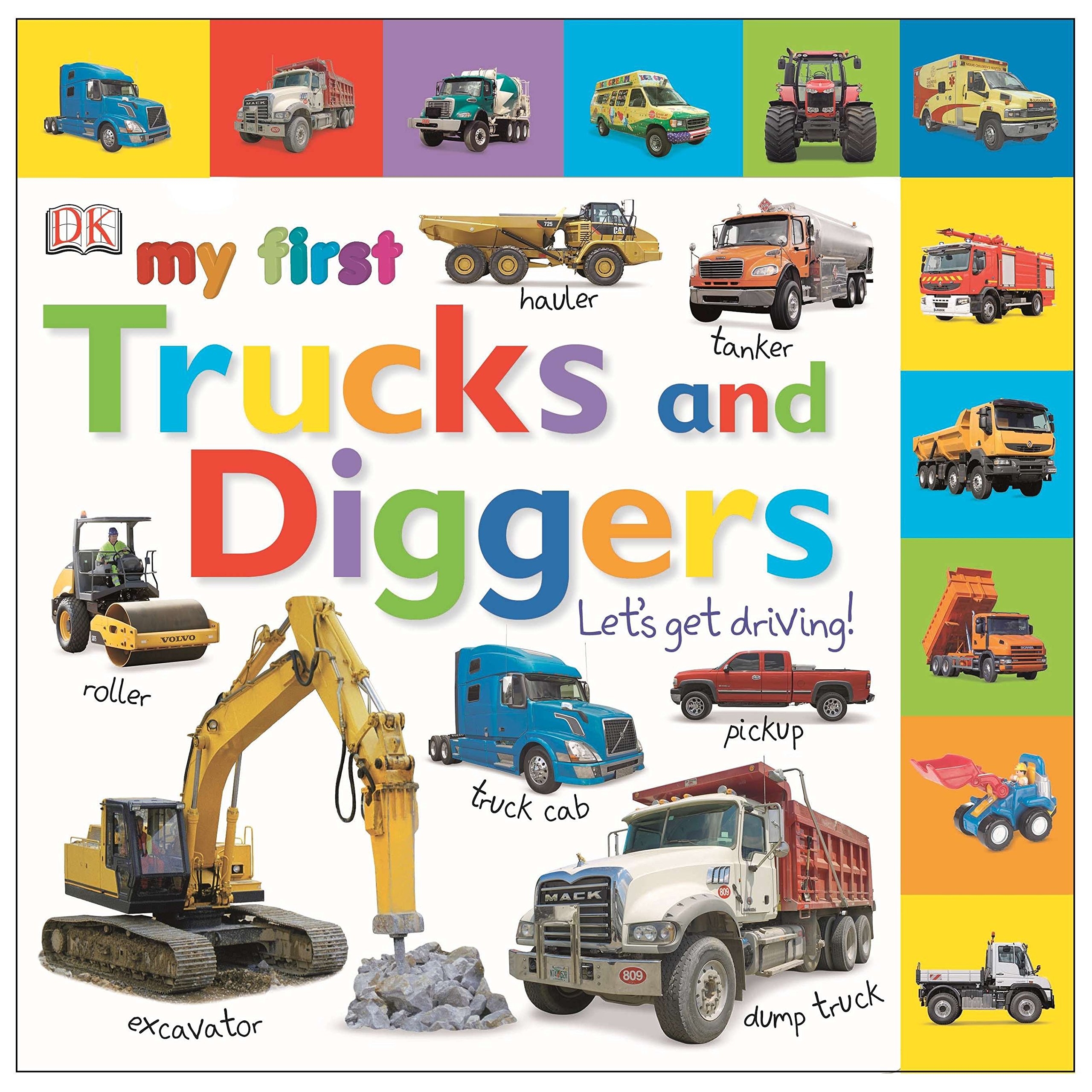 Tabbed Board Books My First Trucks Diggers Lets Get 드라이빙 Book