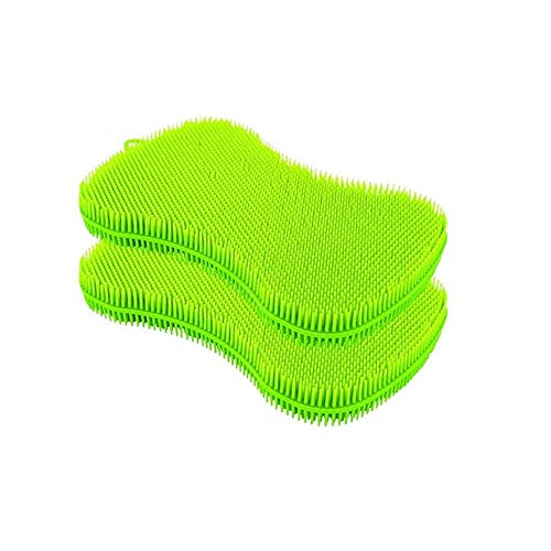 스펀지 Silicone Dish SpongeKitchen SpongesDish Washing Brush Sponge Accessories-Cleaning Tools2pcs