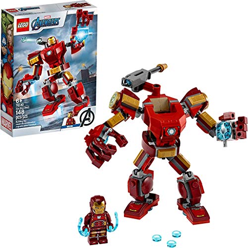 LEGO Marvel Avengers Iron Man Mech 76140 Kidsu2019 Superhero Mech Figure, Building Toy with Iron Man Mech and Minifigure (148 Pieces)