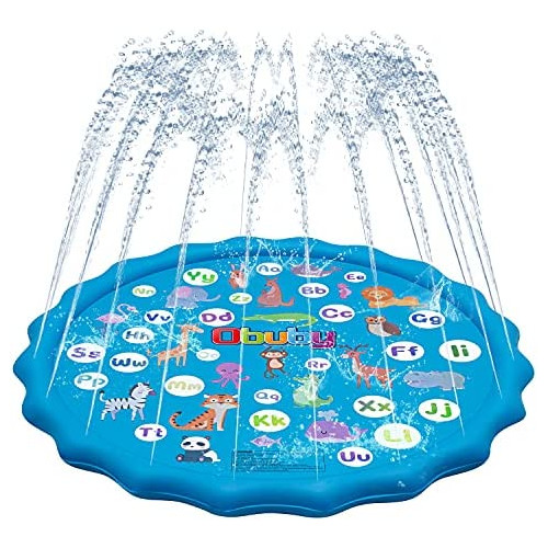 Obuby Sprinkler & Splash Play Mat 어린이 Pad Wading Learning 60 Outdoor Water 토이 from Z Swimming Pool Babies Toddlers 소년 Girls