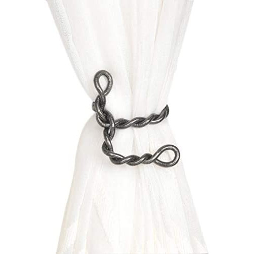 N 2 Pcs Curtain Tiebacks Drape Clips Twist Tie Backs Rope Home Office Hotel Window Decoration Holder