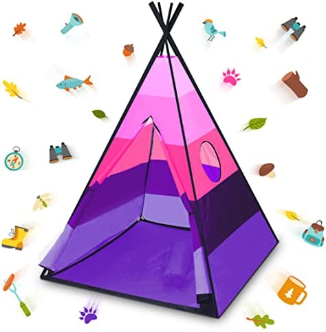 아이방 인테리어 티피 텐트 놀이텐트 USA Toyz Happy Hut 어린이 Play Tent - Indoor Teepee Projector 토이 Portable Storage Carry 가방 Blue