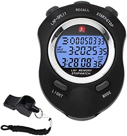 Rolilink Stopwatch 메탈 Stop Watch 10 Lap 메모리 Timer Countdown 스포츠 Competitions Games