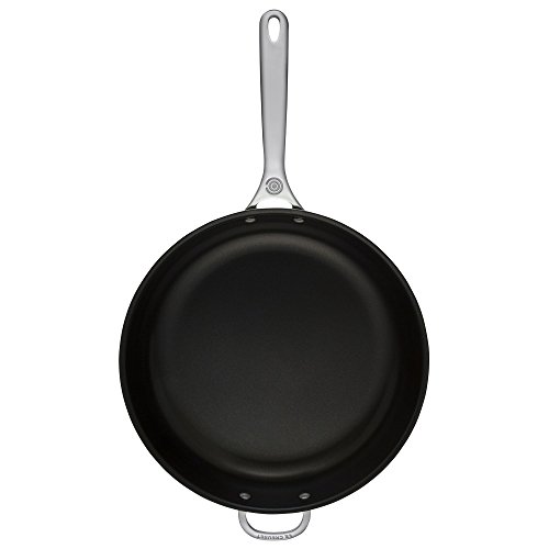 르크루제 Le Creuset Tri-Ply Stainless Steel Nonstick Deep Fry Pan with Helper Handle, 12.5"