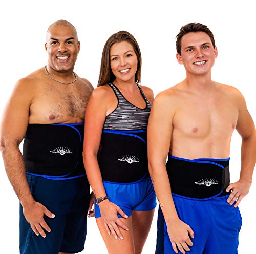 WeightLoss-Solutions Waist Trimmer Trainer Sweat Wrap Sauna Belts Belly Tummy Stomach Abdominal Fat Promotes Slimmer Contoured Waist. Men Women