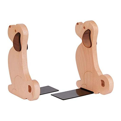 Book Ends - Decorative Puppy Dog Wooden Bookends 어린이 Shelves Office 1 Pair 스타일 01