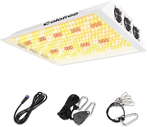 Colofrog 2022 CF 1000W LED Grow Light with Samsung LM301H Osram Diodes 3x3ft Coverage Dimmable Sunlike Full Spectrum Grow Lamps for Indoor Plants Hydroponic Veg Flower 3.1 μmol/J