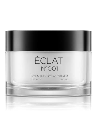 ÉCLAT 001 Scented Body Cream for Her - Rich Body Cream for Dry Skin with Shea Butter and D-Panthenol - Body Butter with Aldehydes, Oak Moss and Iris - Femme Moisturising Cream - 200 ml