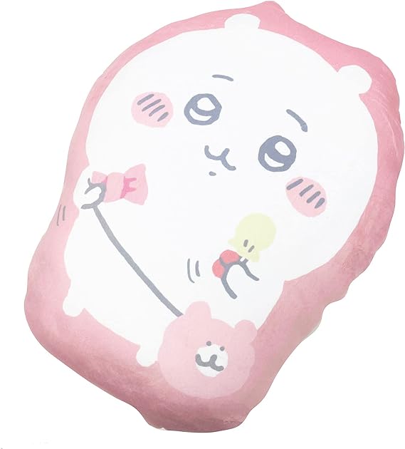 모리필로 MORIPiLO 치이카와 쿠션 약 30cm x 40cm 10cm 핑크 공식 캐릭터 상품 뭔가 작고 귀여운거 다이컷 베개 안는 허리베개 극세사 봉제인형 마스코트