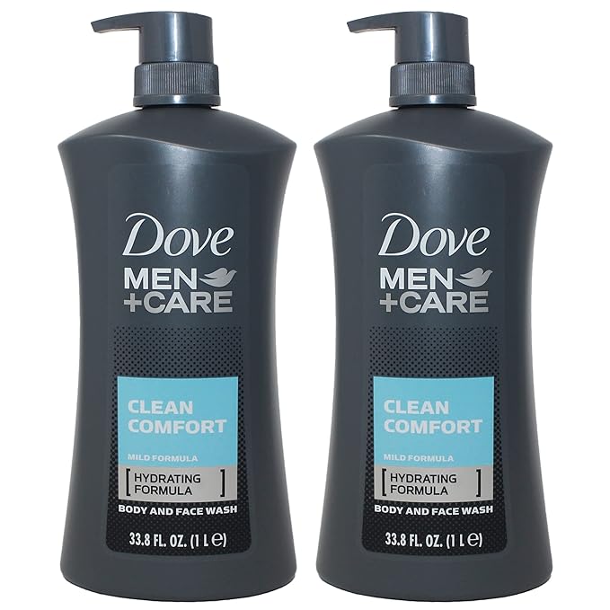 도브맨 바디워시 Dove Men Body Wash Clean Comfort 1 Liter (33.8 Oz) - Pack of 2