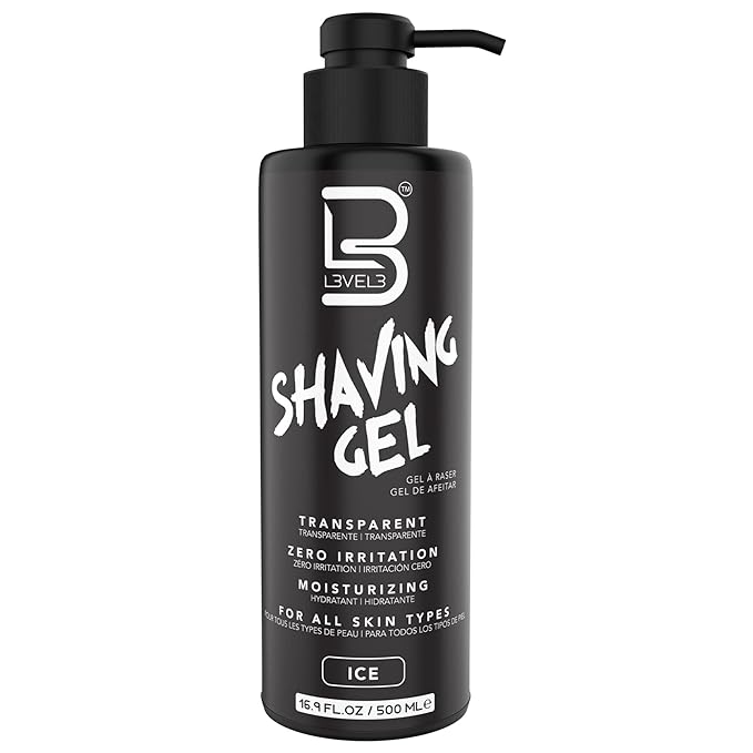쉐이빙젤 Level 3 Shaving Gel - Straight Razor Shave Gel - Non-Irritating - Refreshing Smell L3 - No Hot Towel Necessary - Level Three Razor Gel (Ice)
