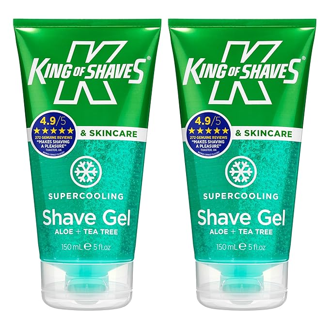 쉐이빙젤 King of Shaves Cooling Aloe Vera Low Foam Shaving Gel for Men 175ml TWIN PACK